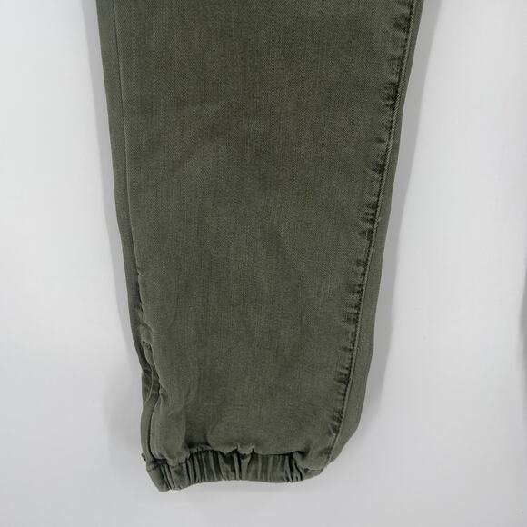 Paige Utility Joggers Womens Pants Sz 26 Olive Quiet Luxury Minimalist Ankle Zip - Picture 3 of 11